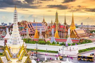 The complex of elaborate, ornate structures that makes up the Grand Palace was the official residence of the Thai Royal family, its court and government, from 1782 to 1925