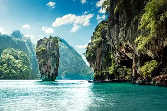 Koh Tapu, part of the Ao Phang Nga National Park, is better known as James Bond island having been one of the filming locations in the 1974 film, 'The man with the golden gun'