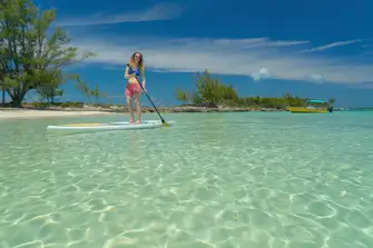 Paddleboarding is a great way to explore while working on your core