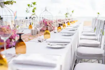 Celebrate together with a lovely beach dinner