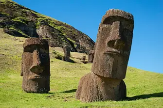 The eerily striking Moai sculptures are Easter Island's unmistakable signature