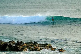 The surfing here is good but entry and exit points are few and far between