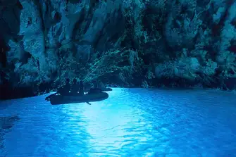 The ethereal light of the Blue Cave, on the east coast of the nearby island of Bisevo
