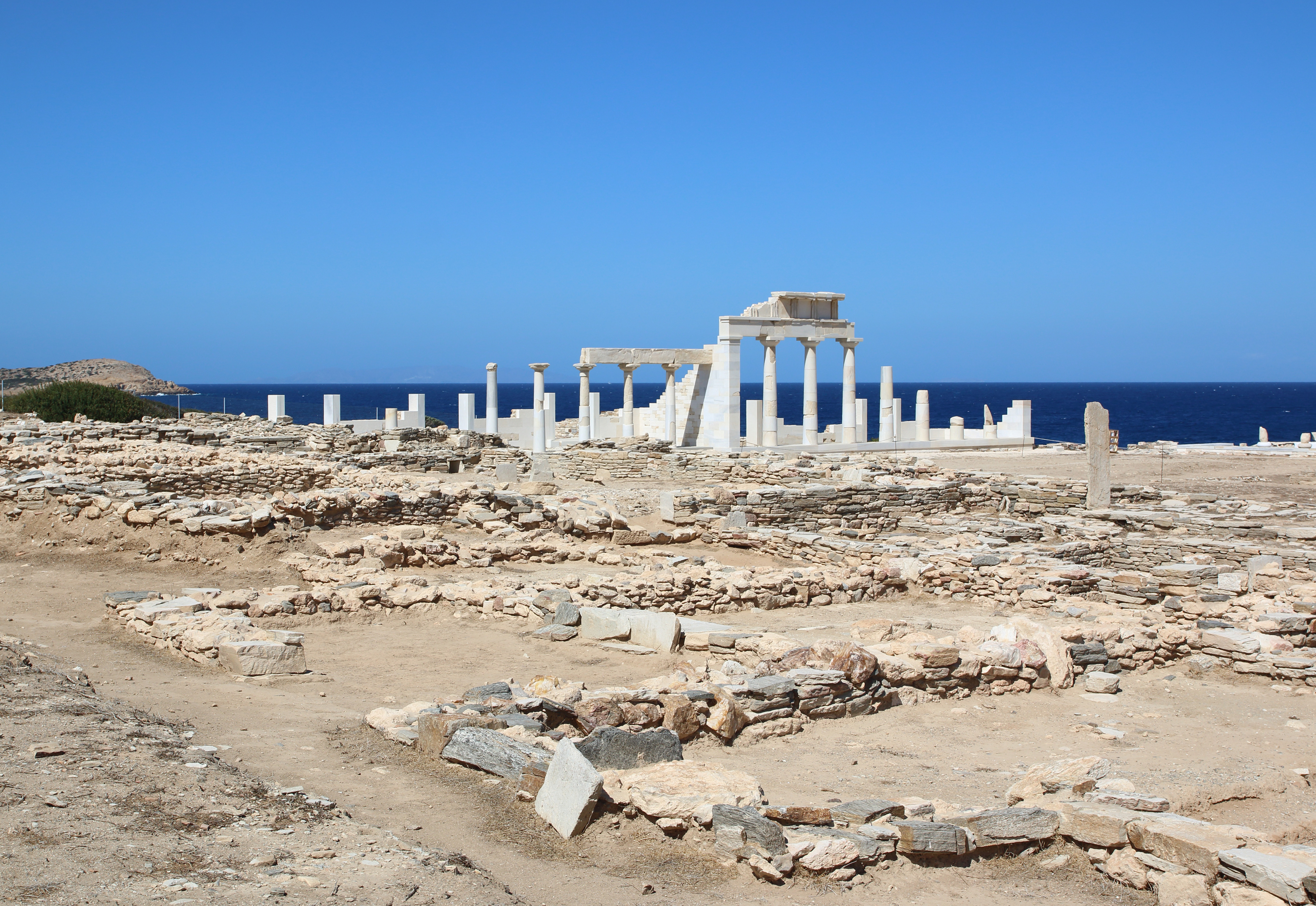 Ruins of the temple of Apollo in Despotiko island, Antiparos
