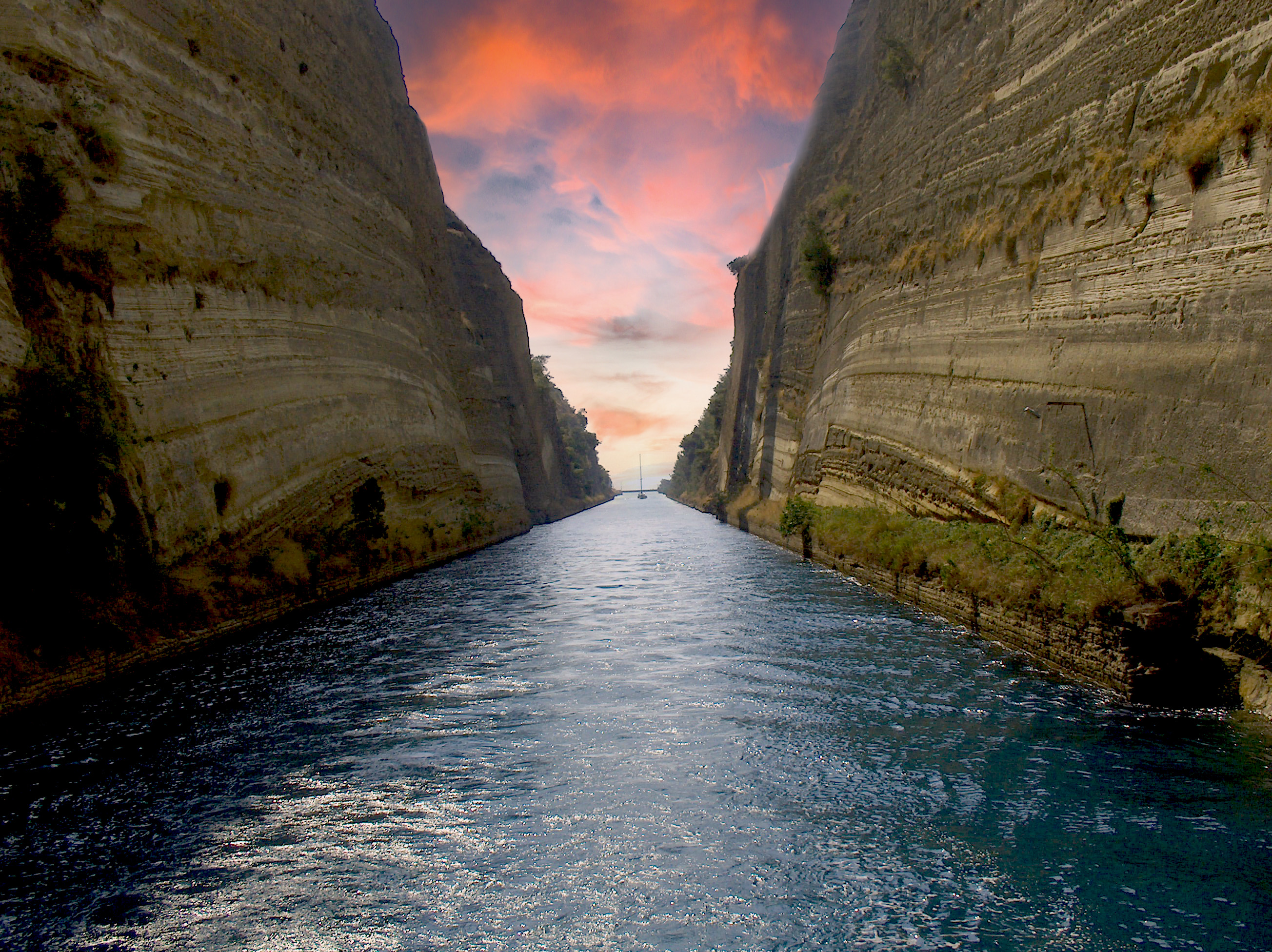 Corinth Canal sunset