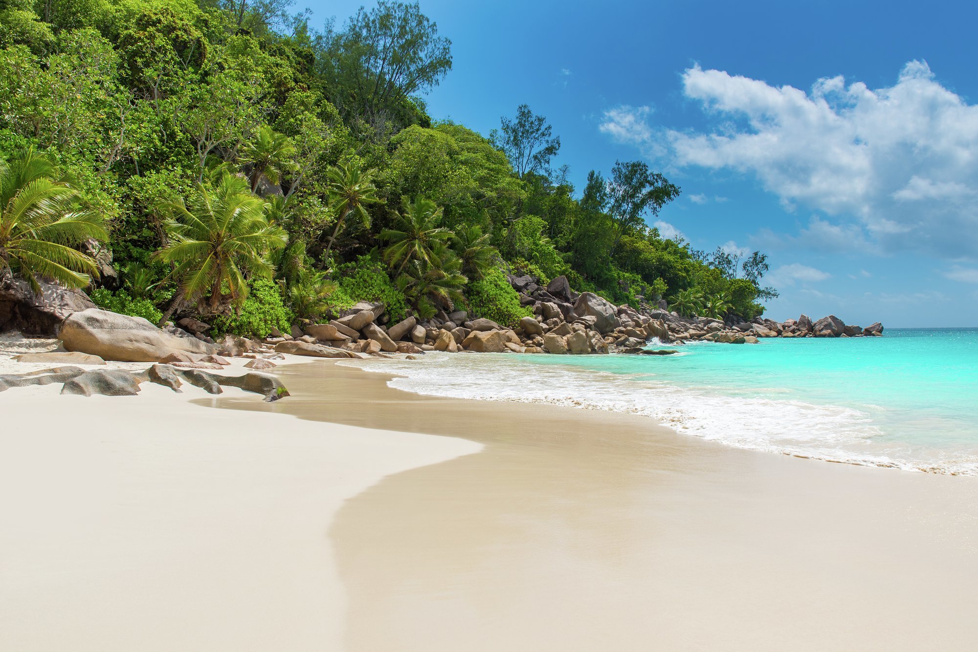 Feel the soft white sand between your toes and you take a relaxing stroll