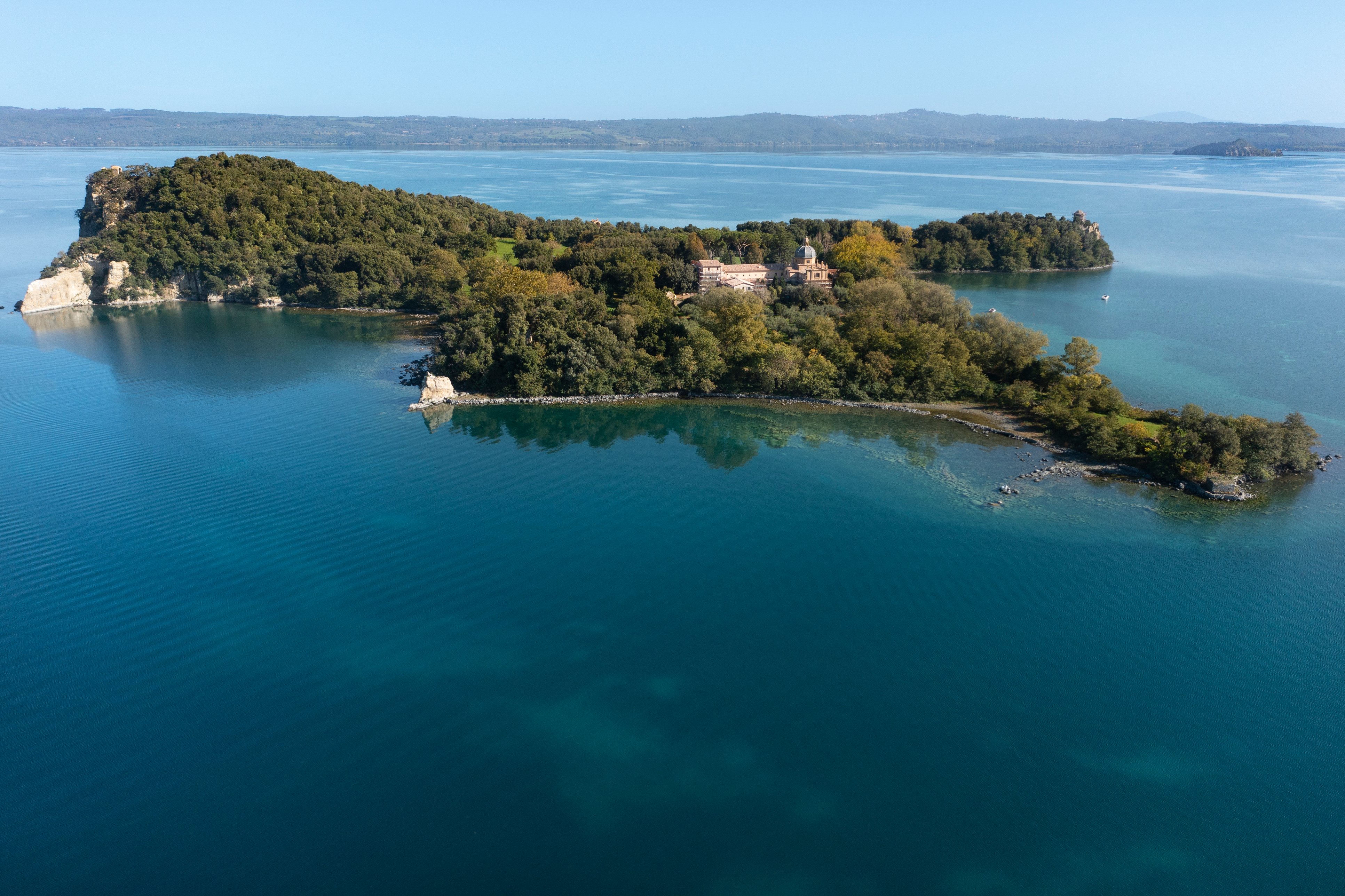 Island lake of Bolsena Italy