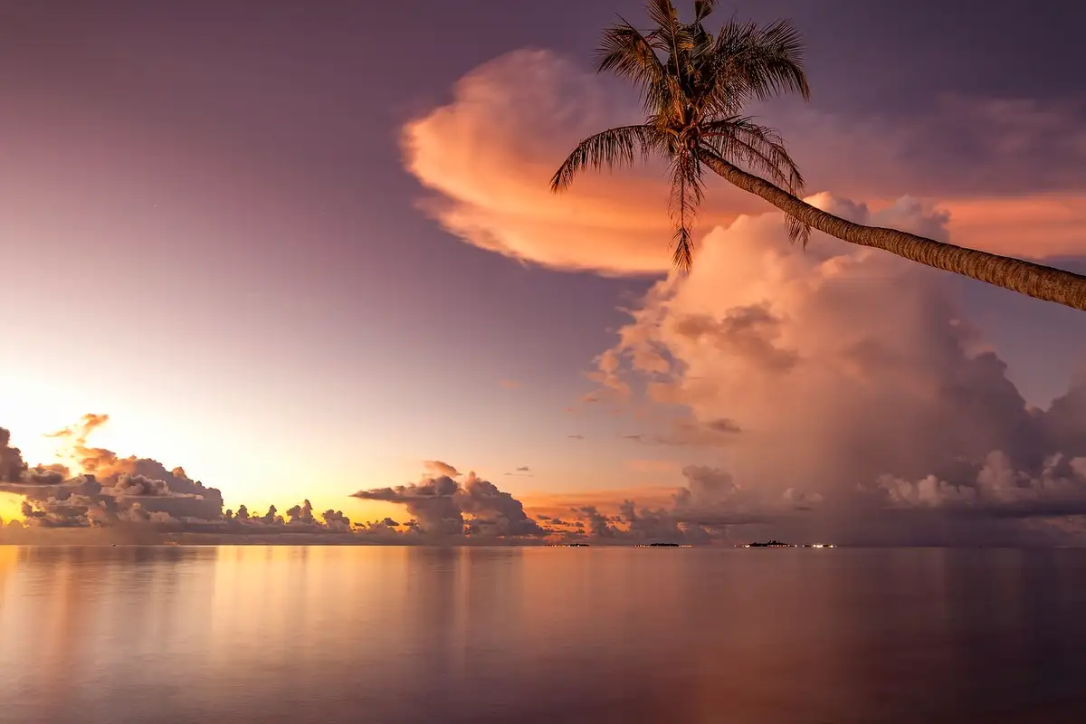 Sunset in Dhigurah Island, Maldives