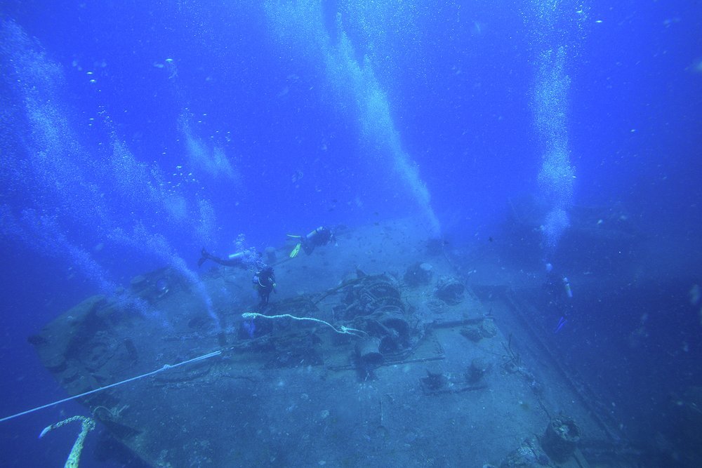 Aim for an early morning dive to avoid large crowds of people