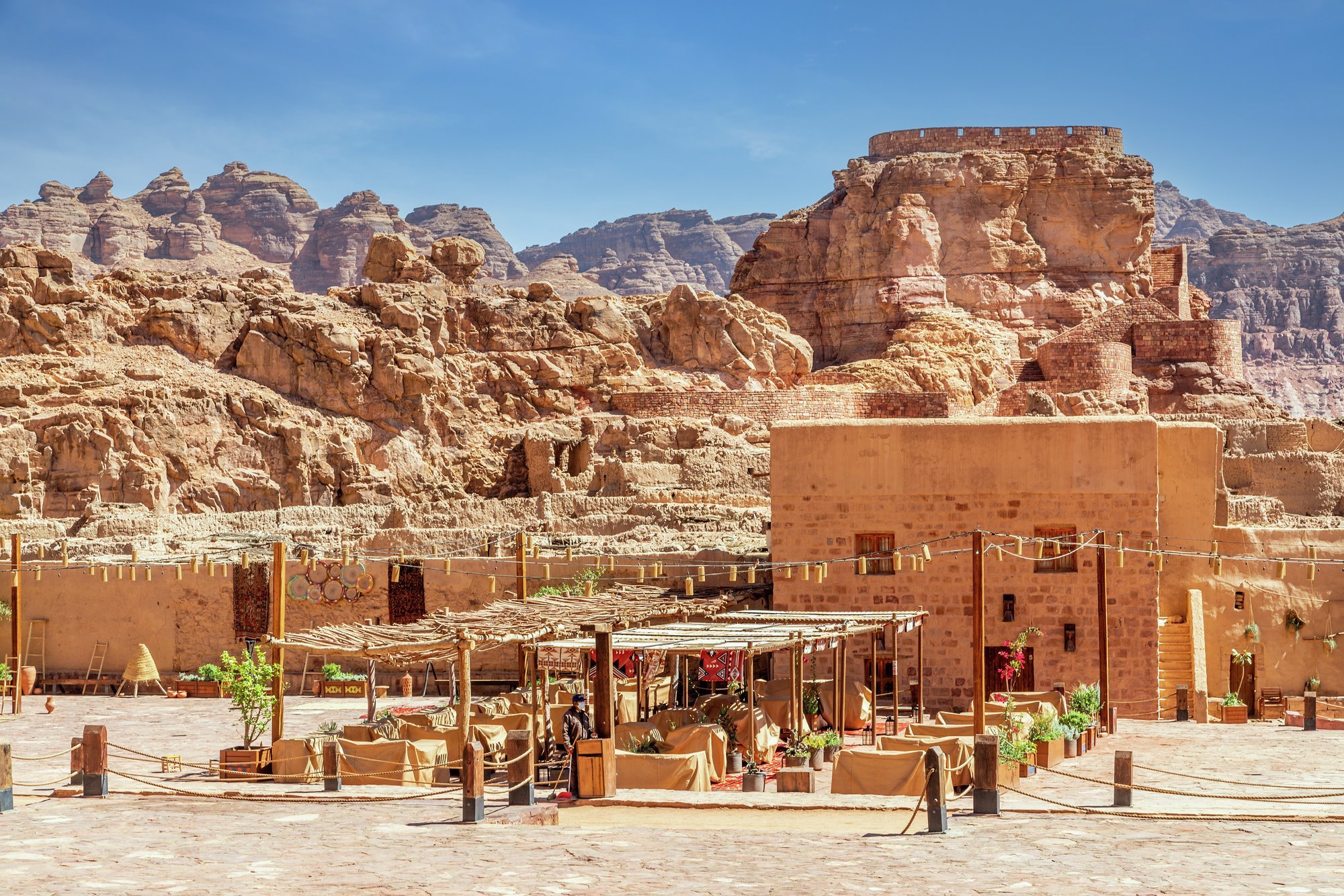 Admire the intricate details of the mud huts in the Al Ula old town&nbsp;