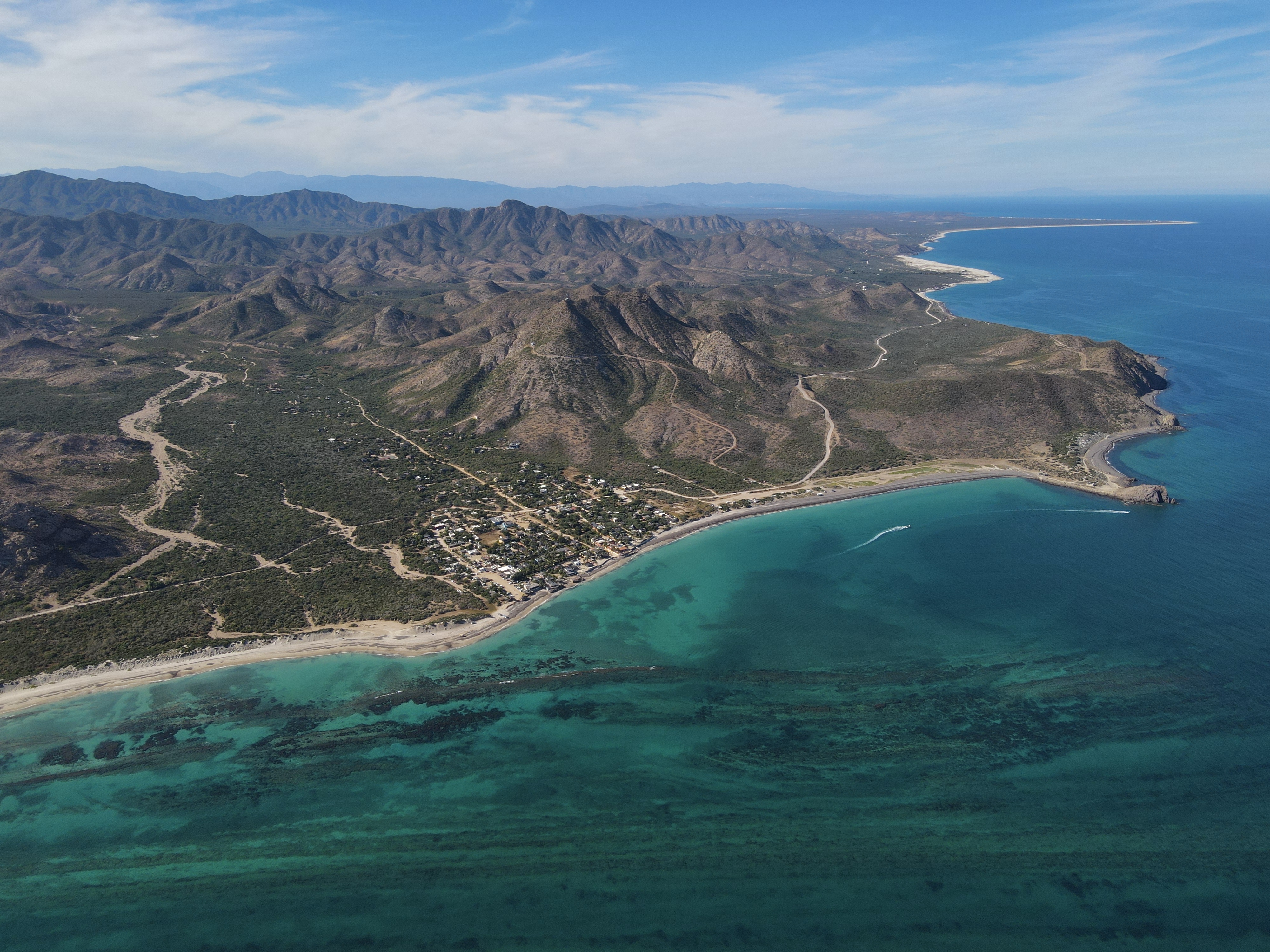Drone shot of Cabo Pulmo, Mexico
