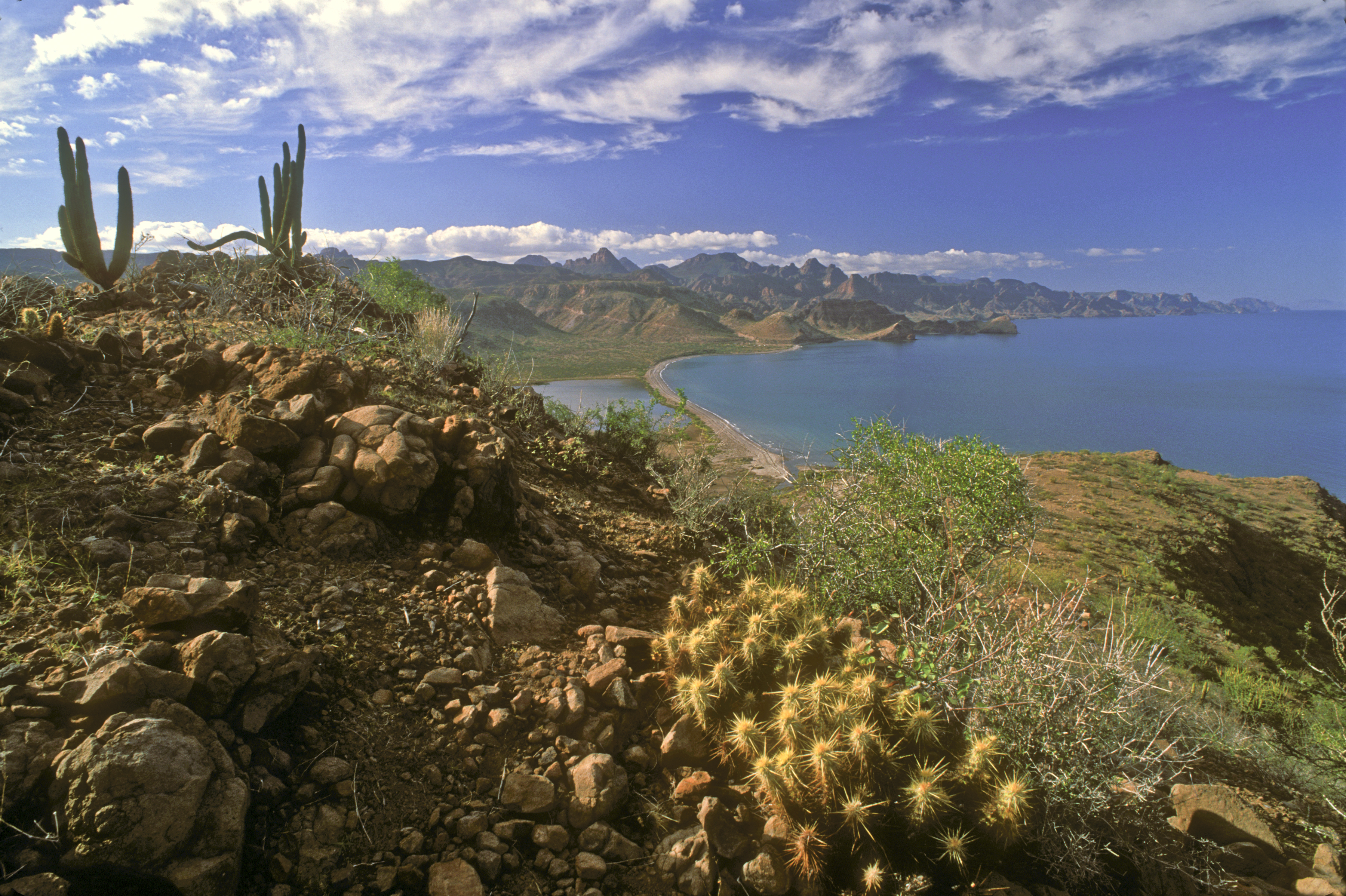 View of the Sierra de la Giganta Mountains and Sea of Cortez