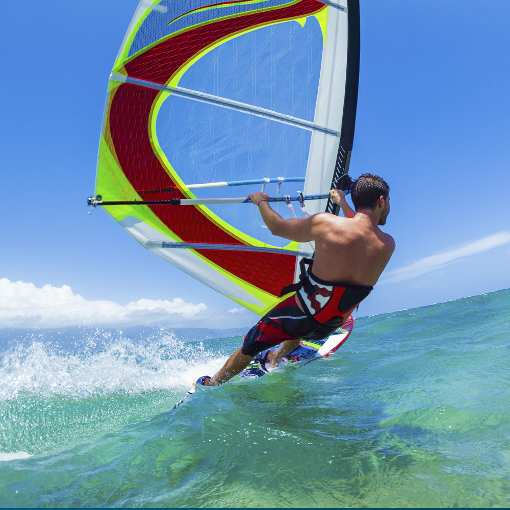 A windsurfer
