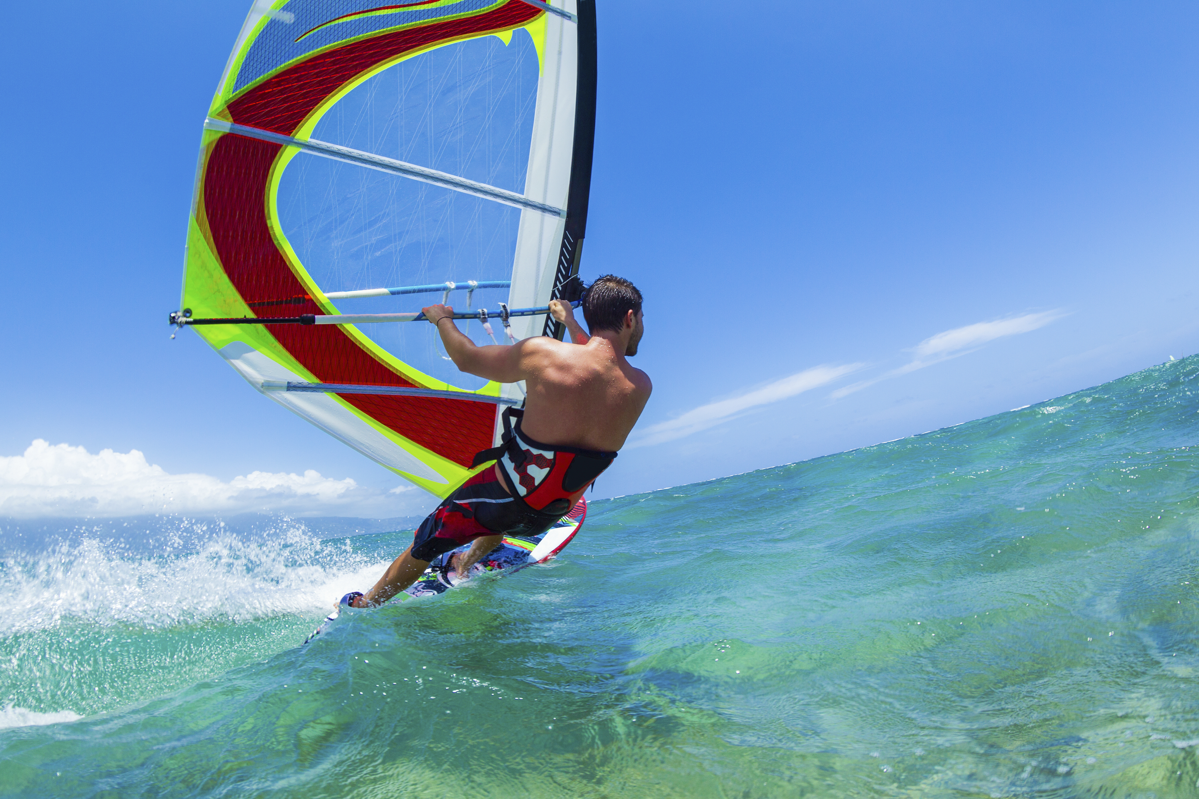 A windsurfer