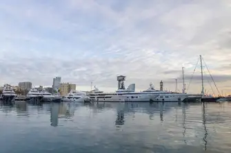 Admire the boats and watertoys as you take a stroll down the marina