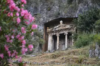 Tombs like Amyntas are hewn into the cliffs to the south of the town of Fethiye
