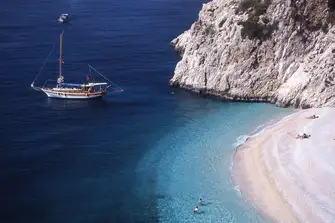 Turkey's turquoise coast has secluded beaches around every headland, many inaccessible by land, so after the exhilaration of sailing all morning, enjoy a private lunch on the beach
