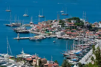 The number of masts in Marmaris Harbour is testament to the pleasure of sailing this coast