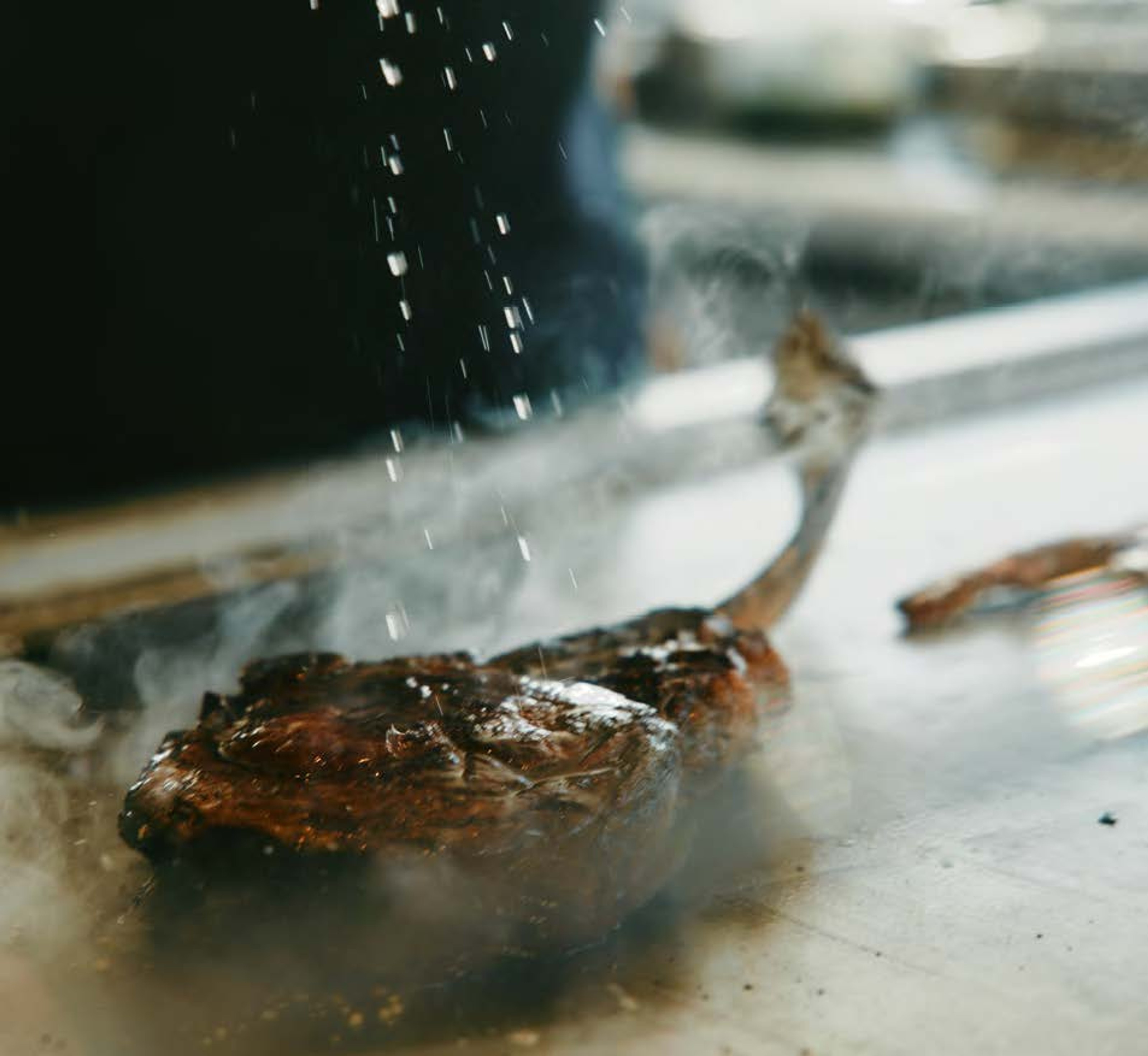 Steak on a grill