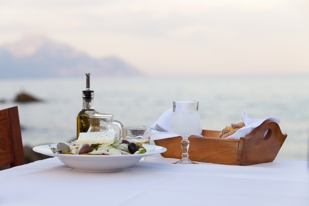Greek seaside dining