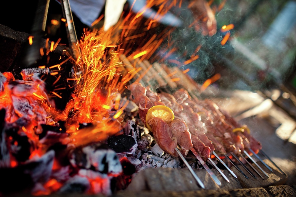 Food on a grill