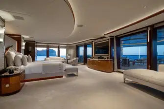 ALBATROSS - The upper deck is dedicated to the owner's private use. This is the aft-facing owner's suite