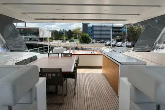 Looking aft on the sun deck