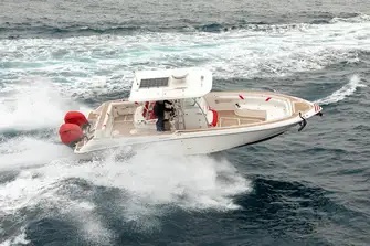 The 9.9m Boston Whaler, with 500hp outboards, is included in the sale