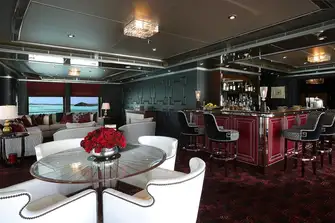 The sky lounge bar doubles as an atmospheric nightclub after dark