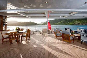 Clear the decks for a dancefloor with a stunning view of your anchorage