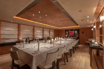 The main deck dining room in full single table mode