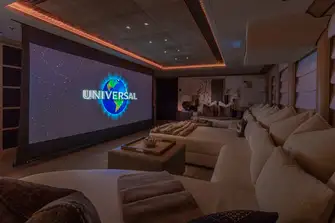 The main deck saloon converts into a cinema