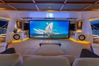 After dark the bridge deck aft can transform into an outdoor cinema with impressive audio