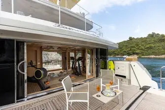 Even with the generators running, Fioul's Cristal Power XTL 100 means this will be an even more pleasant place for guests to spend time
