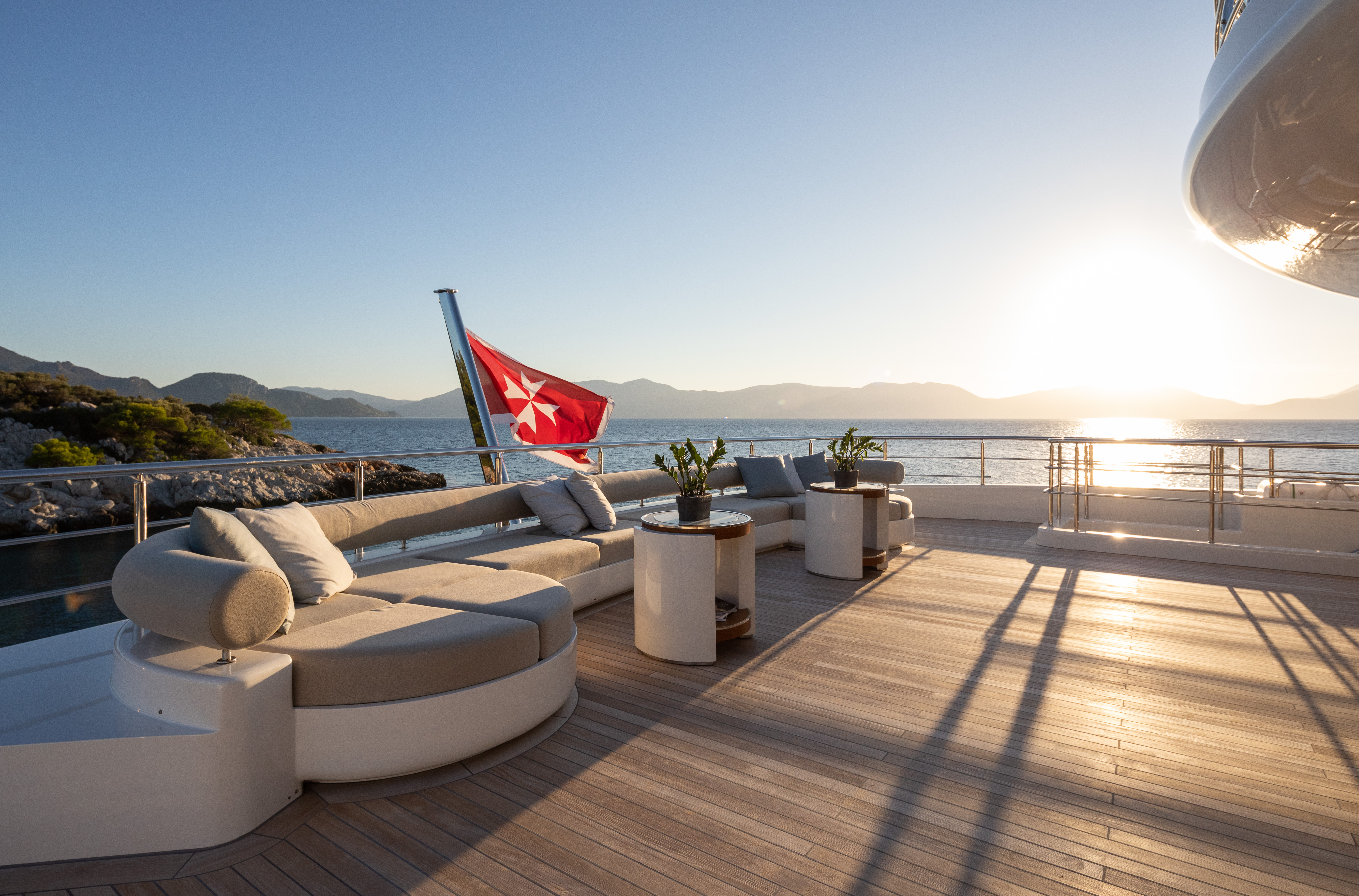 O'PTASIA yacht upper deck