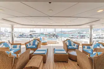 There is another expansive, adaptable entertainment space on the main deck aft