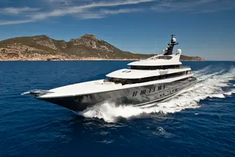 Twin 2,670hp MTU diesel engines give her a top speed of 18 knots, she cruises at 14 knots as has a transatlantic range of 6,000nm at her 12-knot passage speed