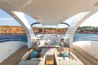 ROLA - Looking aft on the sun deck, from the sit-up bar forward, across the sun lounge to the jacuzzi