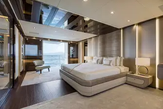 Start the day with coffee on the main deck master suite's private balcony
