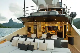 Main deck aft exterior dining and lounge
