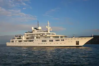 The 92.4m (303.2ft) Nobiskrug-built TATOOSH, for sale with Burgess, has an internal volume of 3,229GT