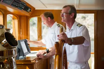Captain David Richardson has been at the historic helm of FAIR LADY since 2008 and last cruised her around the Western Isles in 2015
