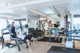 JOY's gym is fully equipped and includes a personal trainer