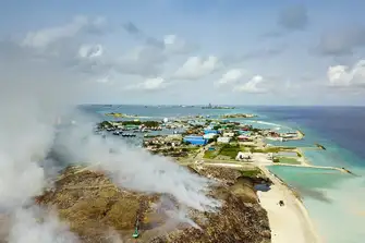 In places that lack the infrastructure for recycling and waste processing, like the Maldives, refuse is burned