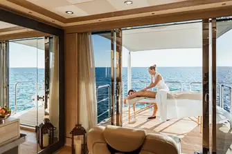 Many yachts have spas with masseuses, yoga instructers and physios on board