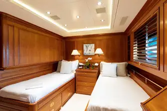 There are two more twin guest cabins aboard to sleep four people