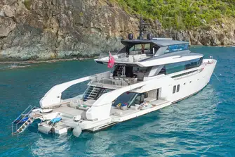 This is a yacht designed to enhance guests' connection with the environment and the ocean
