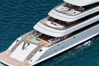 She has over 1,000sqm (10,764sqft) of guest deck spaces