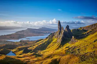 A breathtakingly beautiful scene of the Old Man of Storr on the Isle of Skye