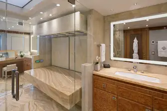 Therapeutic Vichy shower with natural light from above in the owner's en suite